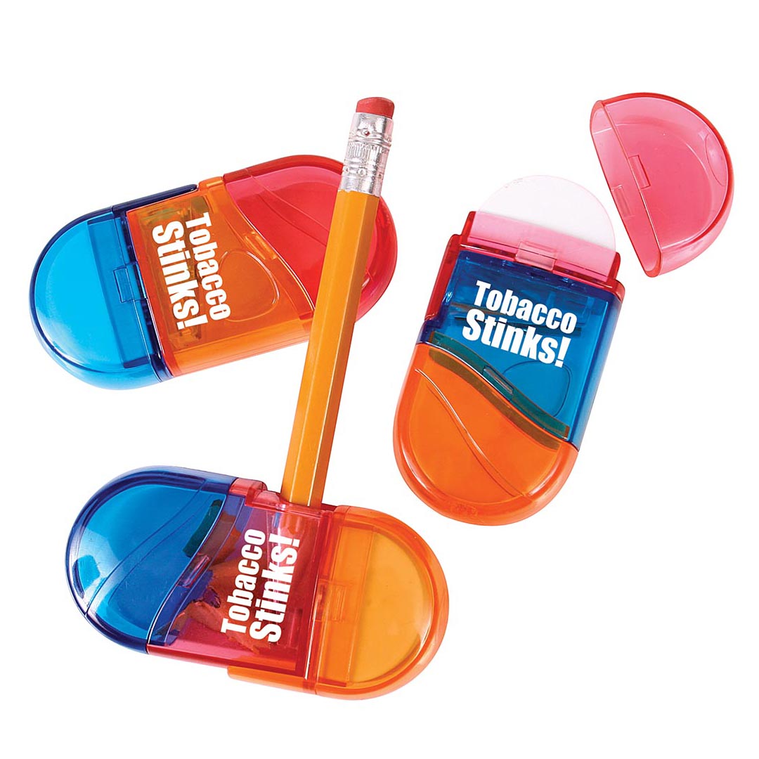 Tobacco Stinks Eraser Sharpener Combo