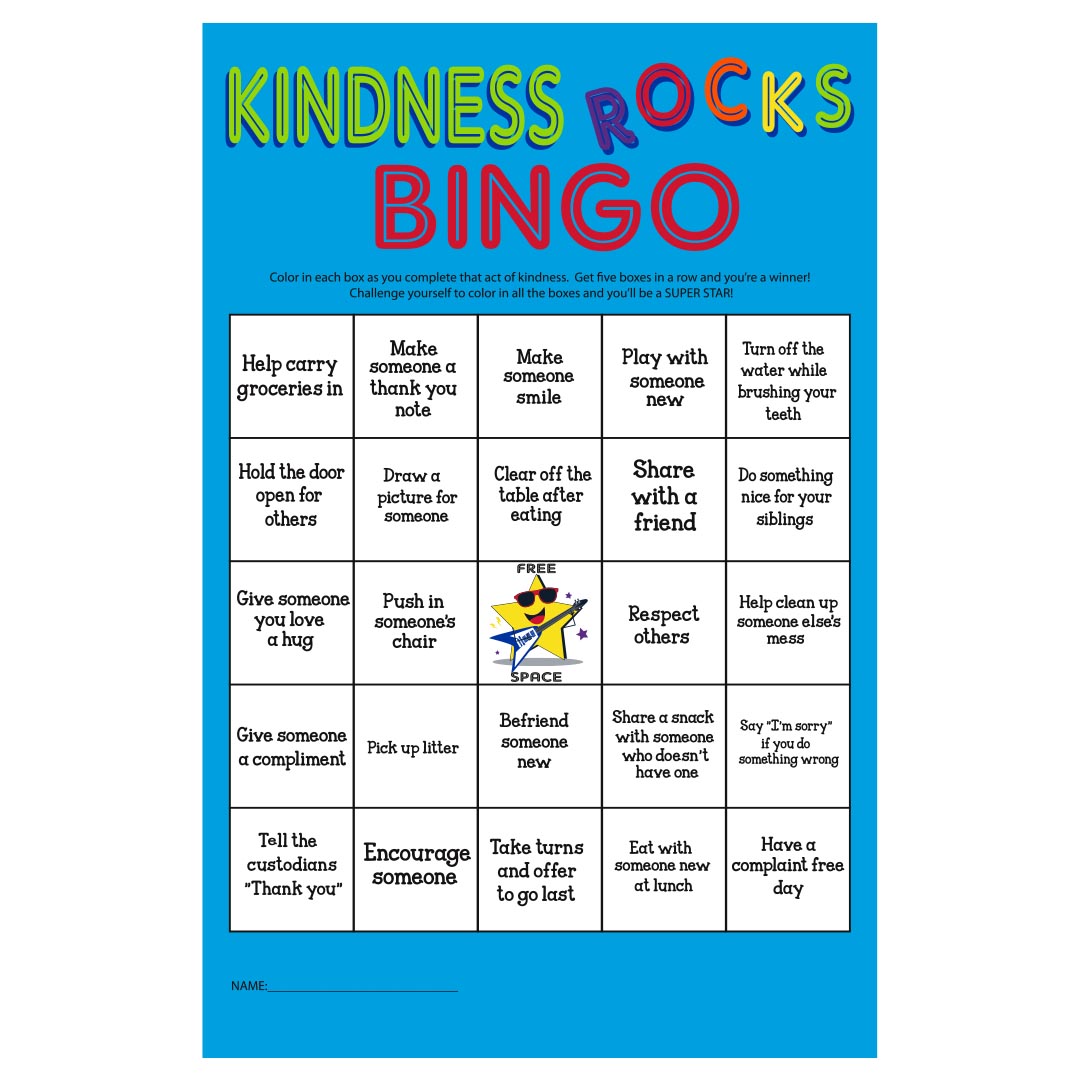 Kindness Rocks – Bingo Activity Sheet – Pads of 50