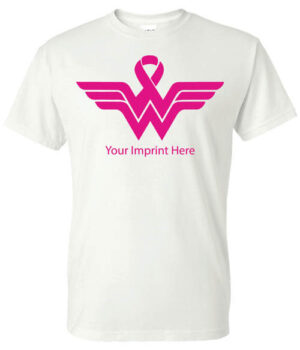 Cancer Awareness Shirt: Wonder Woman Pink Ribbon