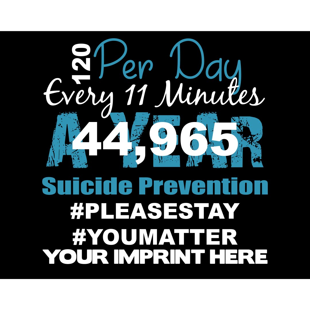 Suicide Prevention Banner (Customizable): 120 Per Day