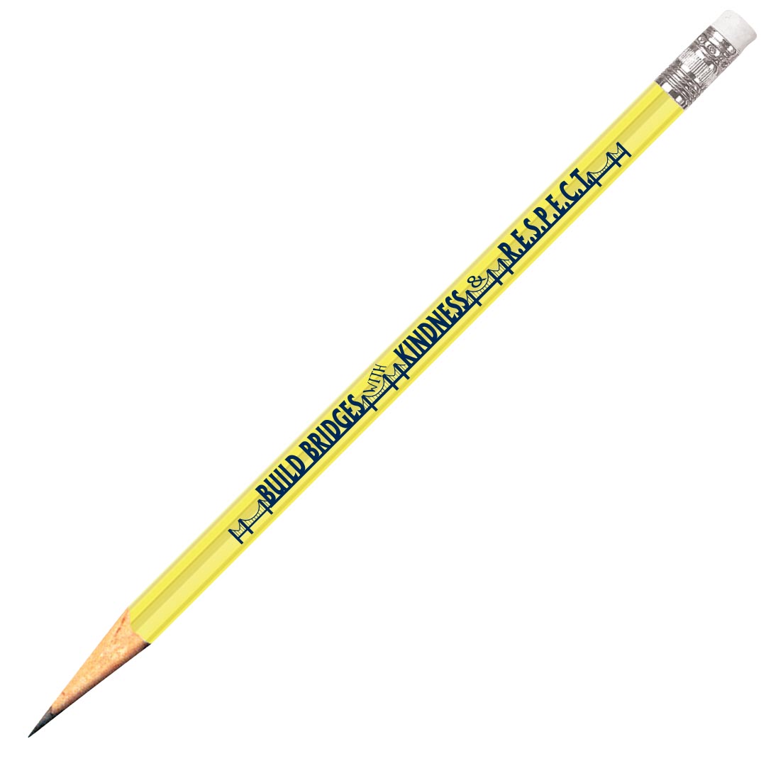 Pencils: Build Bridges with Kindness & Respect (Box of 144)