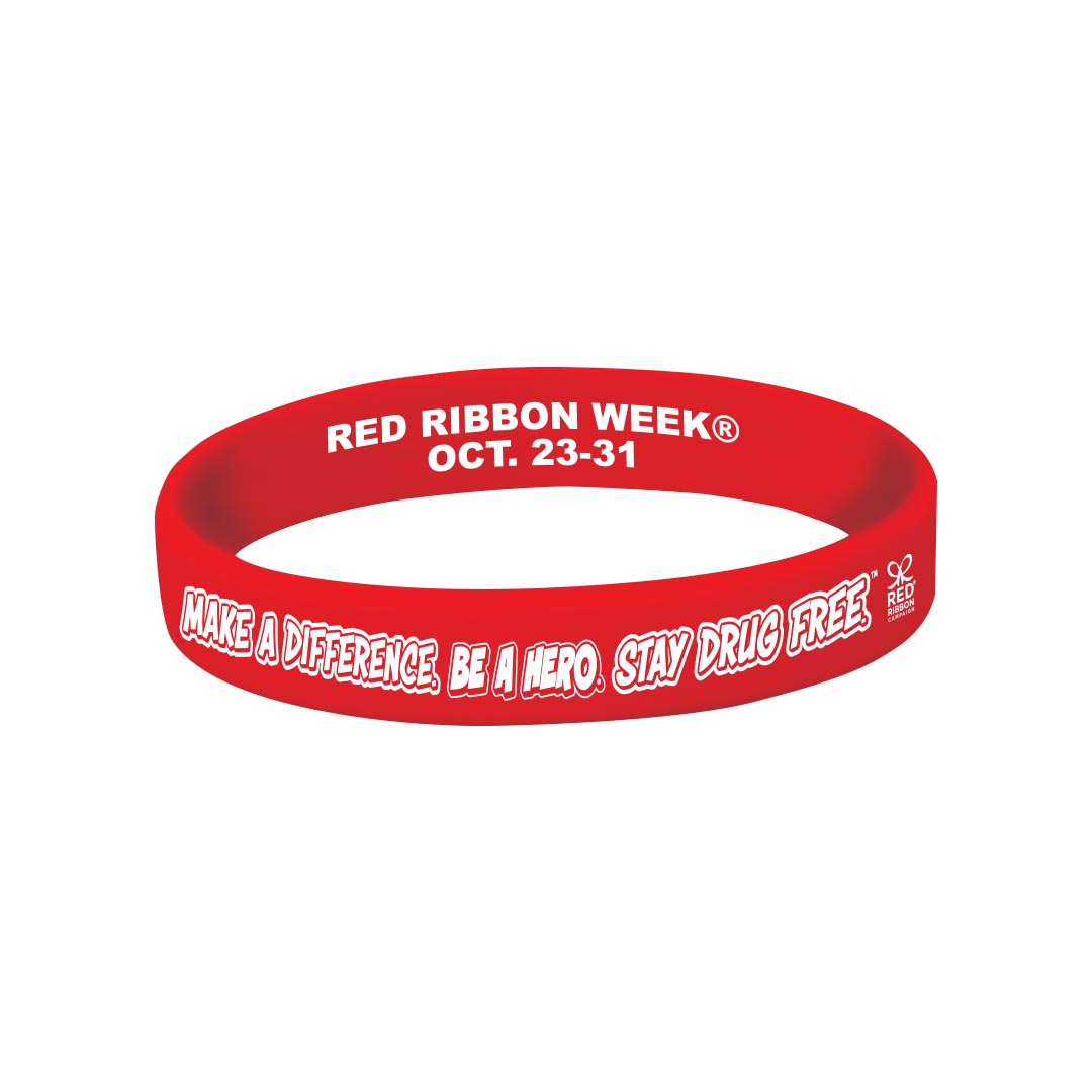 Silicone Red Ribbon Week Bracelet