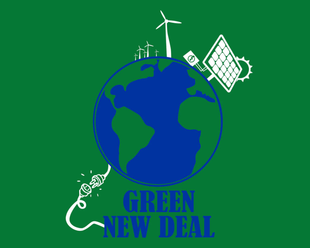 Go Green Banner (Customizable): Green New Deal