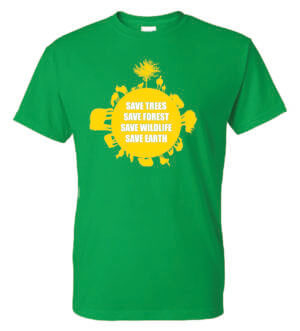 Go Green Shirt: Save Trees – Customizable