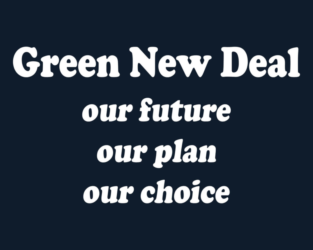 Go Green Banner (Customizable): Green New Deal