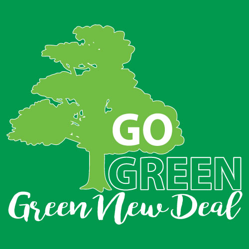Go Green Banner (Customizable): Go Green, Green New Deal Go Green Banner (Customizable): Go Green, Green New Deal