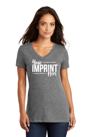 District Made Ladies V-Neck Tee – Screenprint – Customizable