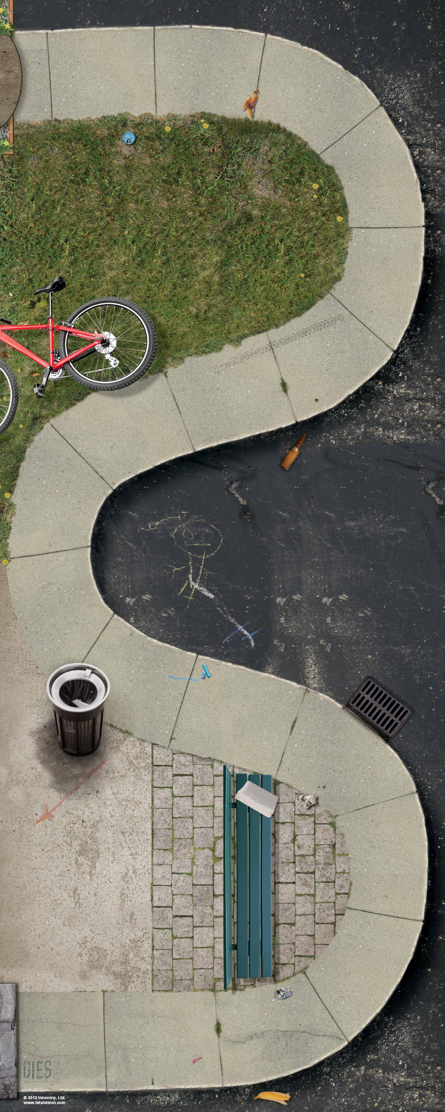 Fatal Vision® DIES® Alcohol Winding Sidewalk Mat Fatal Vision® DIES® Alcohol Winding Sidewalk Mat