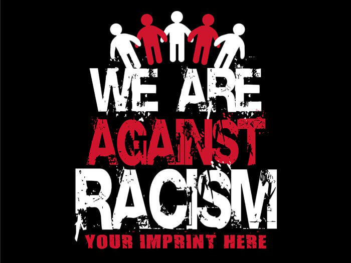 Black History Month Banner (Customizable): We Are Against Racism