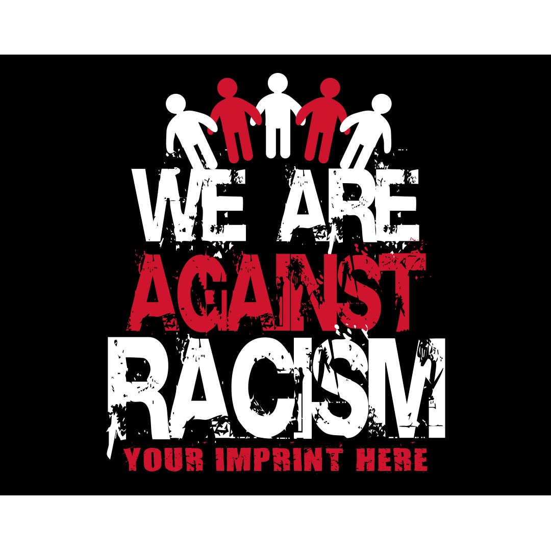 Black History Month Banner (Customizable): We Are Against Racism