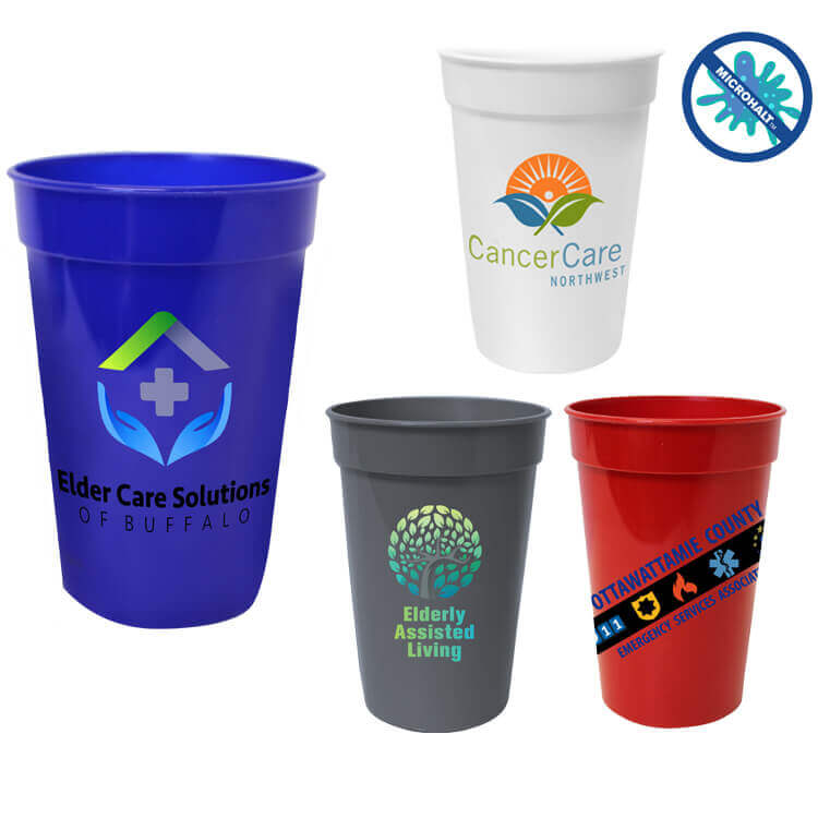 17 oz. Antimicrobial Stadium Cup w/ Full-Color Imprint