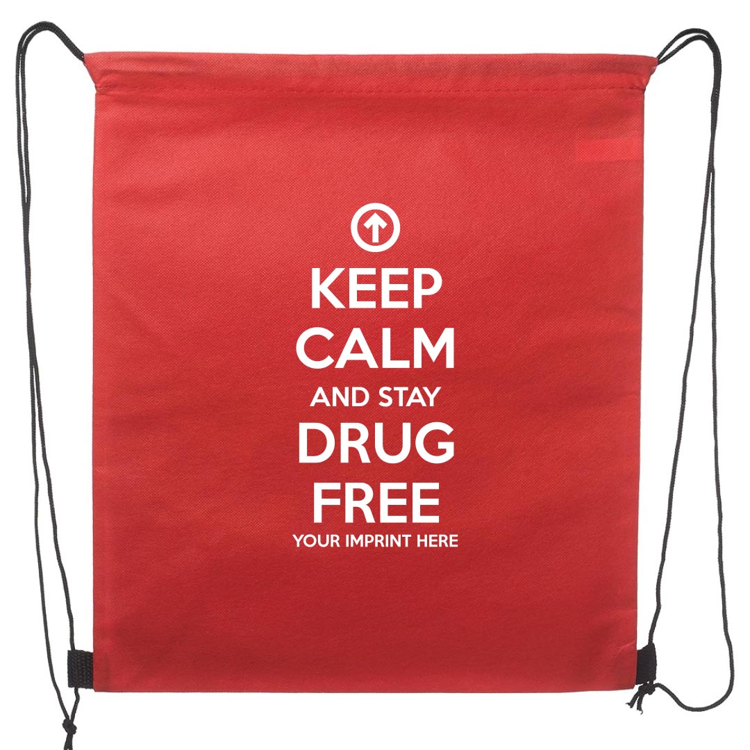 Drug Free School Awareness Backpack – Keep Calm Design (Customizable)