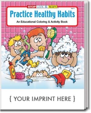 Practice Healthy Habits Coloring and Activity Book -Customizable