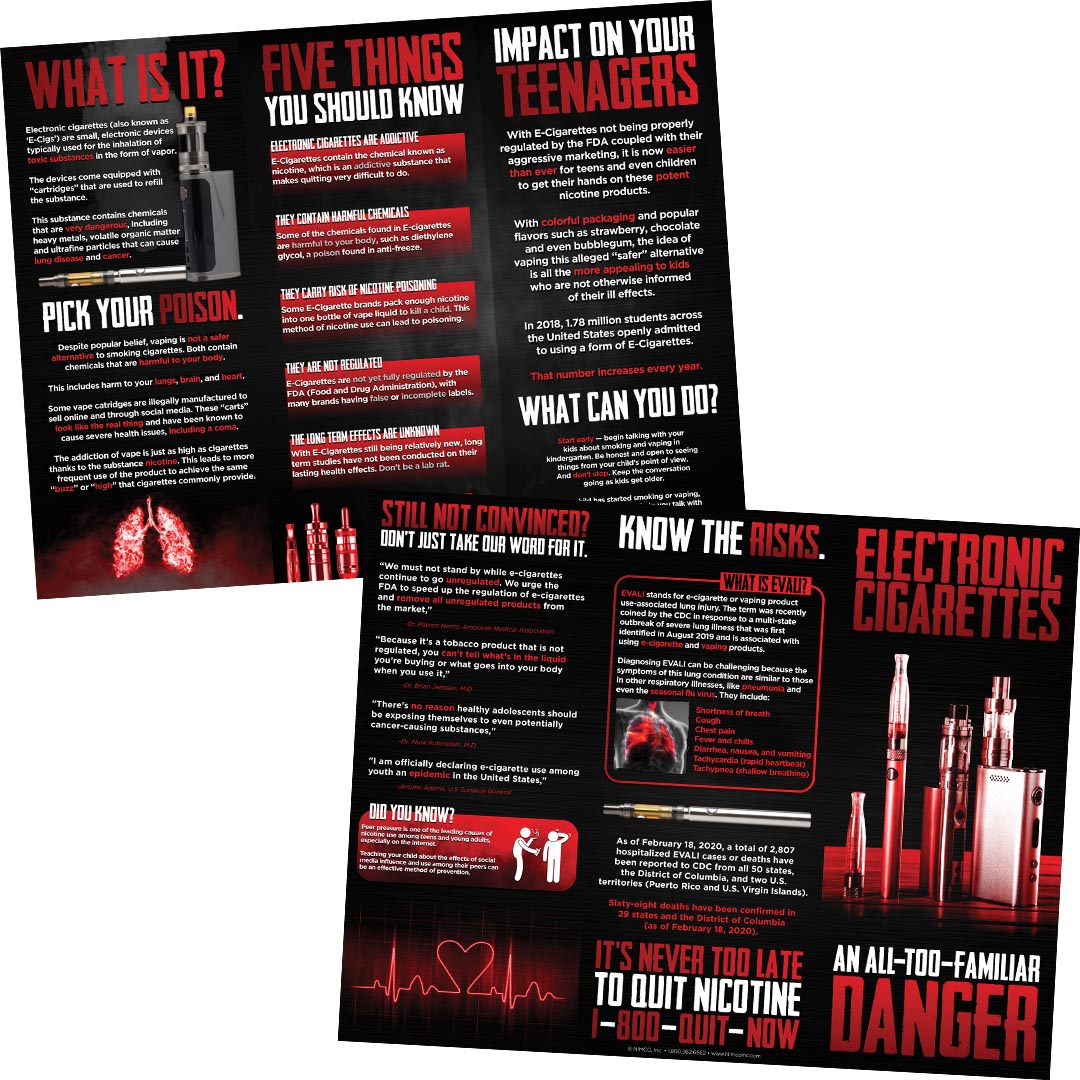 Electronic Cigarettes: An All To Familiar Danger Pamphlet (Pack of 100)
