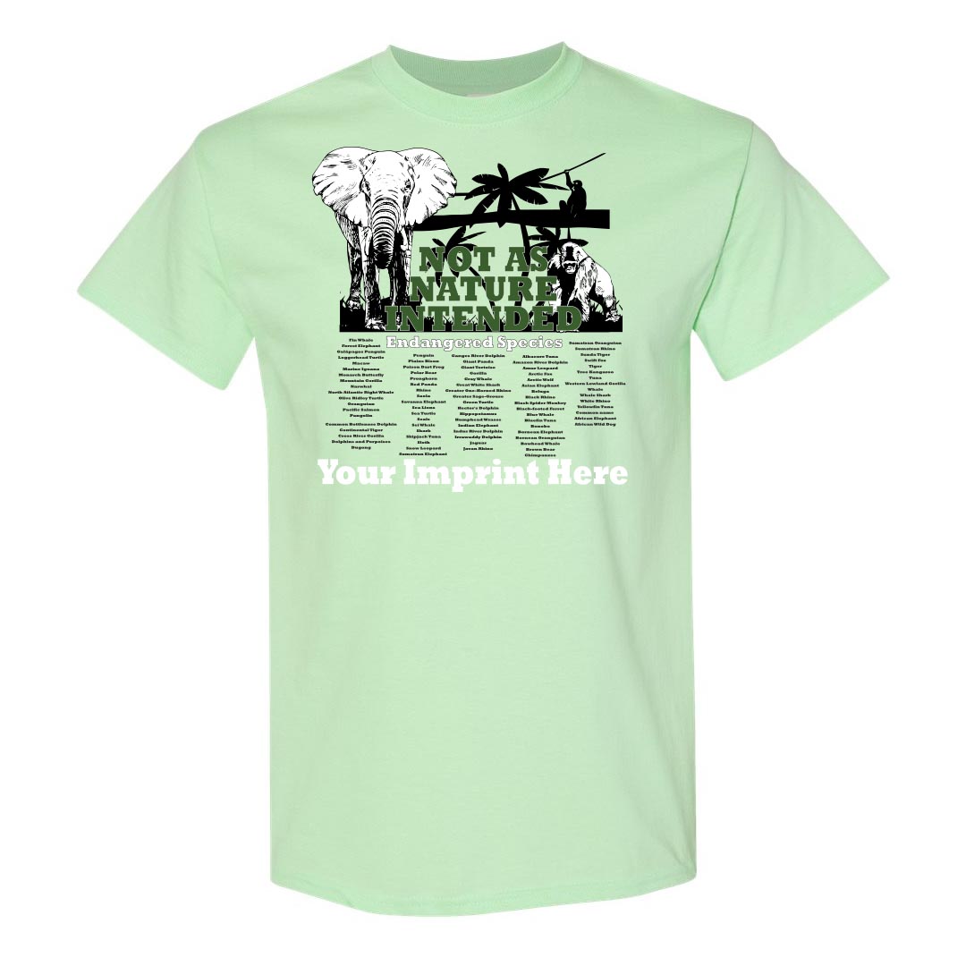Go Green Shirt: Not as Nature Intended – Customizable Go Green Shirt: Not as Nature Intended – Customizable