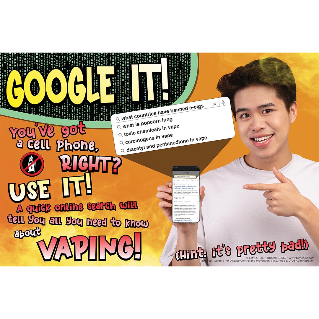 Danger of Vaping Poster: Google It!