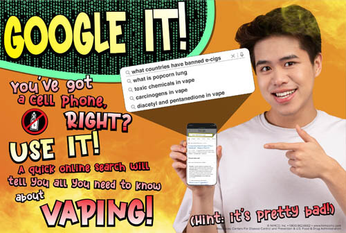 Danger of Vaping Poster: Google It!