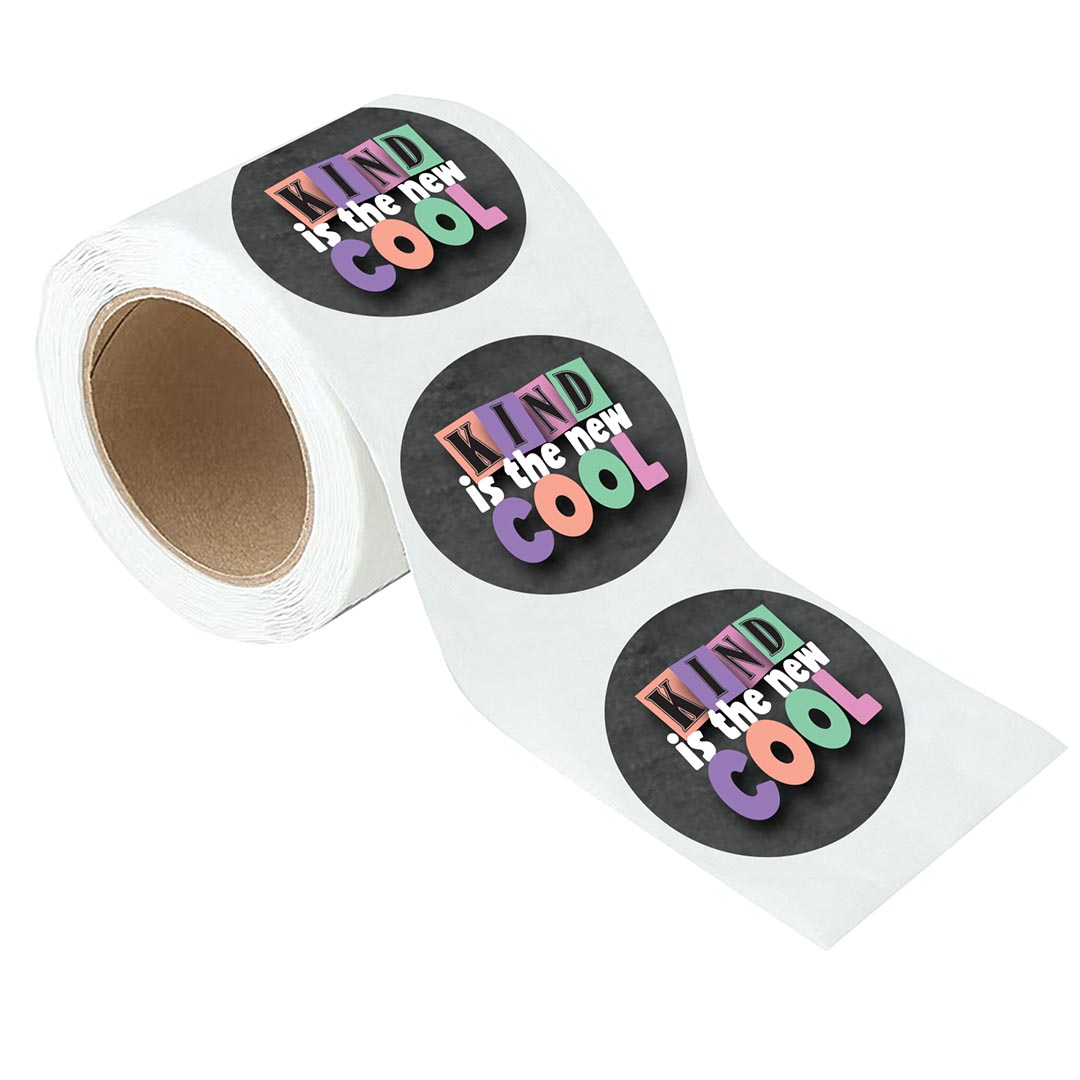 Kindness Stickers – Kind Is The New Cool – Rolls of 100