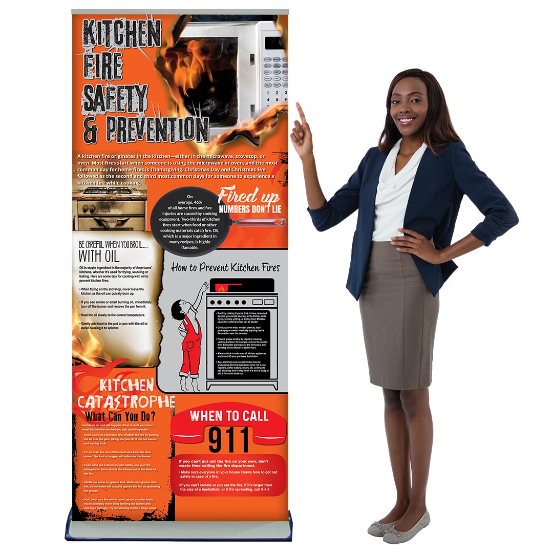 Kitchen Fire Safety & Prevention – Retractable Banner