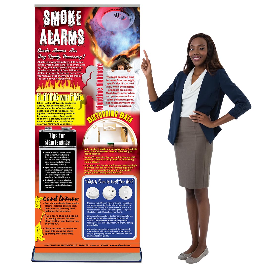 Smoke Alarms – Retractable Banner