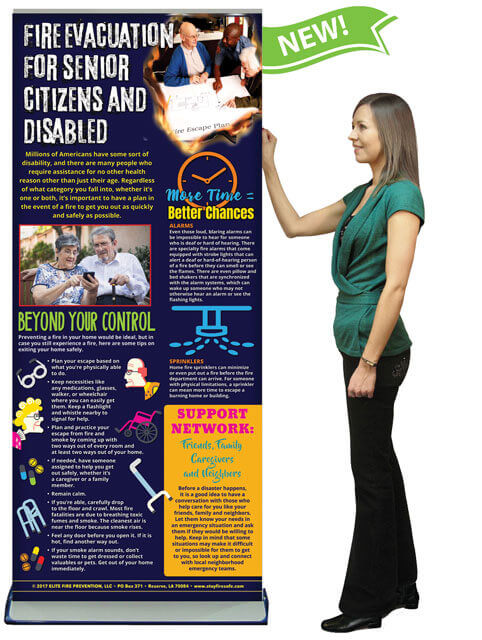 Fire Evacuation for Senior Citizens and Disabled – Retractable Banner