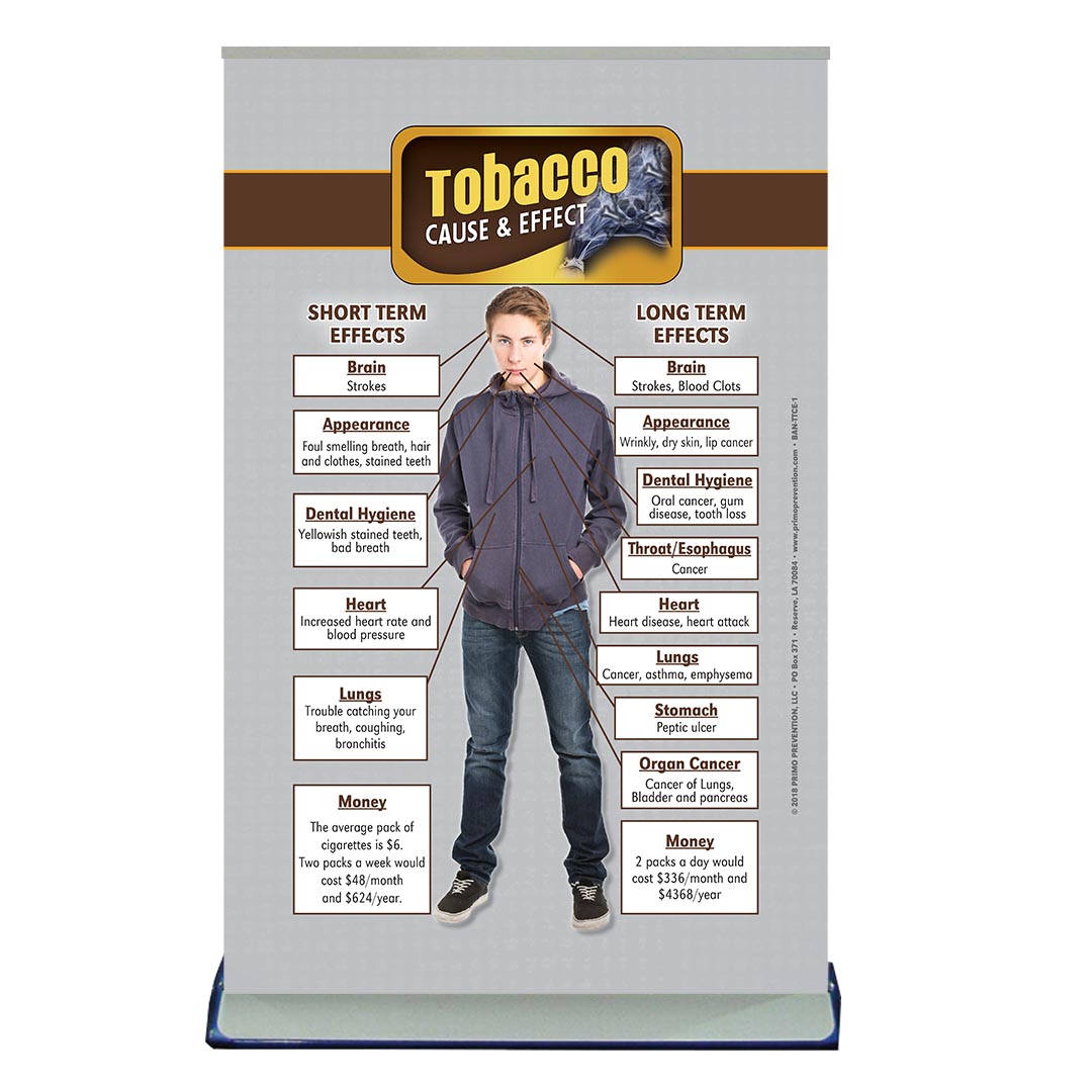 Cause & Effect: Tobacco Table Top Retractable Banner (11.5″ x 16.5″)