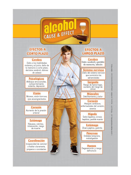 Cause & Effect: Alcohol Table Top Retractable Banner (11.5″ x 16.5″) Spanish