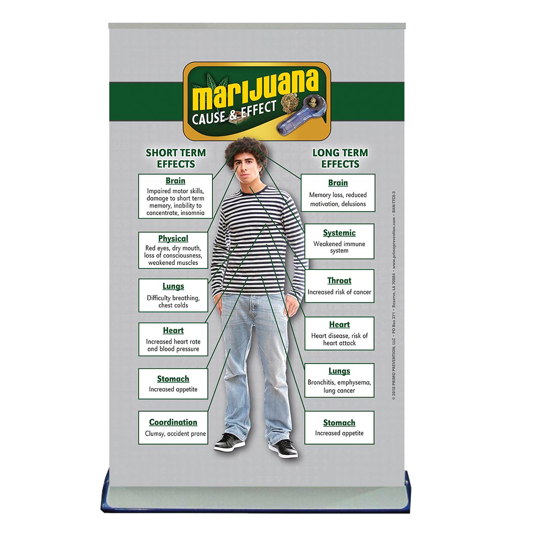 Cause & Effect: Marijuana Table Top Retractable Banner (11.5″ x 16.5″)