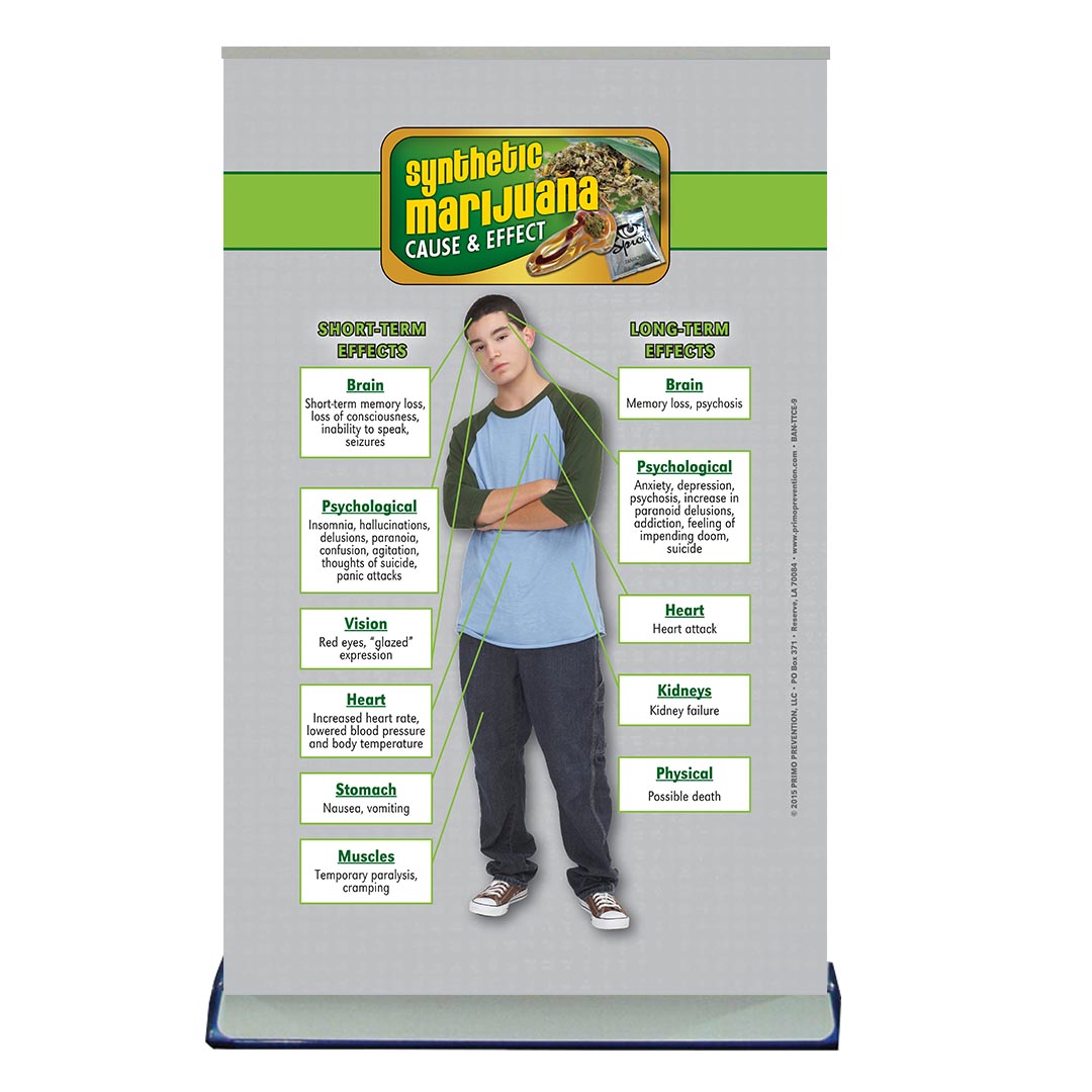 Cause & Effect: Synthetic Marijuana Table Top Retractable Banner (11.5″ x 16.5″)
