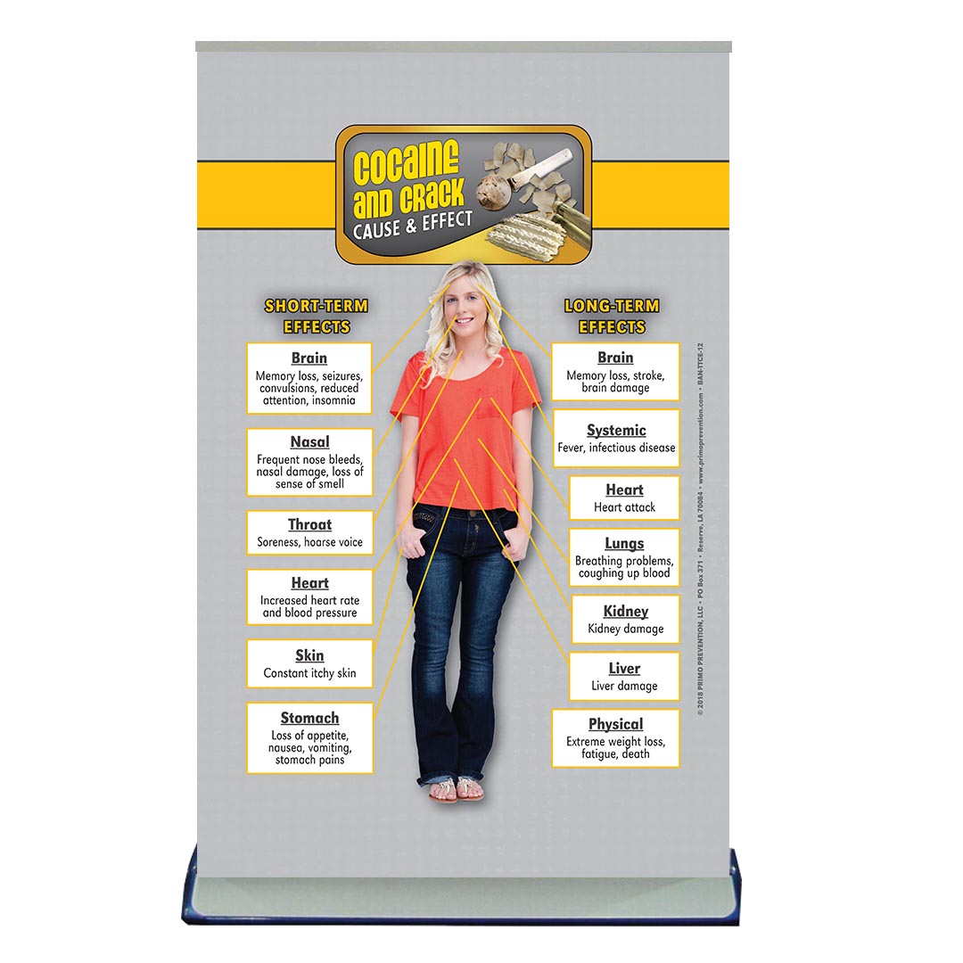 Cause & Effect: Cocaine & Crack Table Top Retractable Banner (11.5″ x 16.5″)