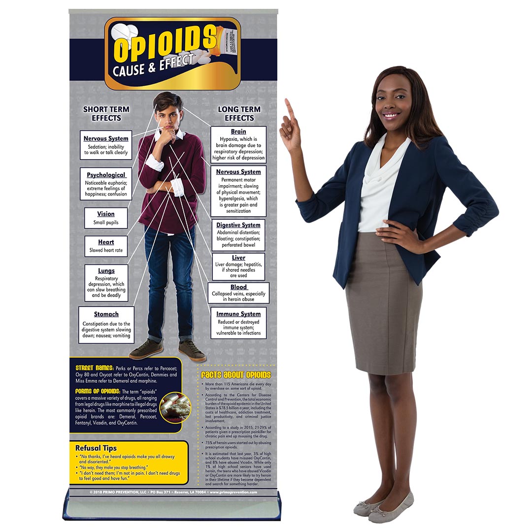 Cause & Effect Opioids Prevention Retractable Banner