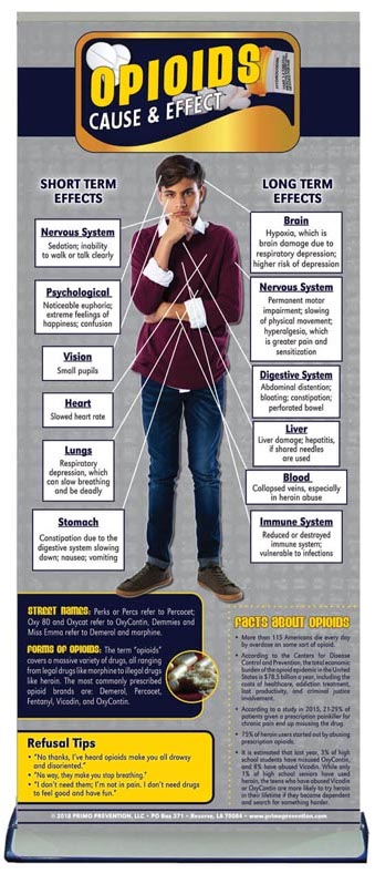 Cause & Effect Opioids Prevention Retractable Banner