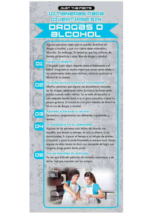Just The Facts – 10 Ways To Have Fun Without Drugs & Alcohol Rack Cards – Sold In Sets of 100 – Spanish Just The Facts – 10 Ways To Have Fun Without Drugs & Alcohol Rack Cards – Sold In Sets of 100 – Spanish