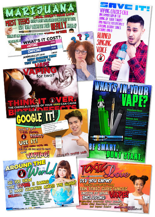 Dangers of Vaping Poster Set (8 Posters)
