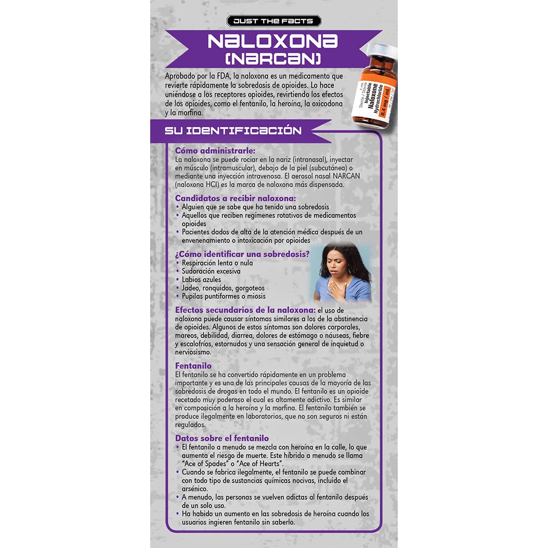 Just The Facts Rack Cards: Naloxone (Narcan) – Set of 100