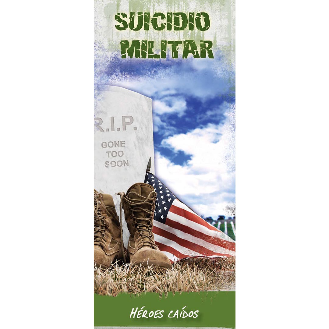 Military Suicide: Fallen Heroes – Pamphlets – Set of 100 – Spanish Version