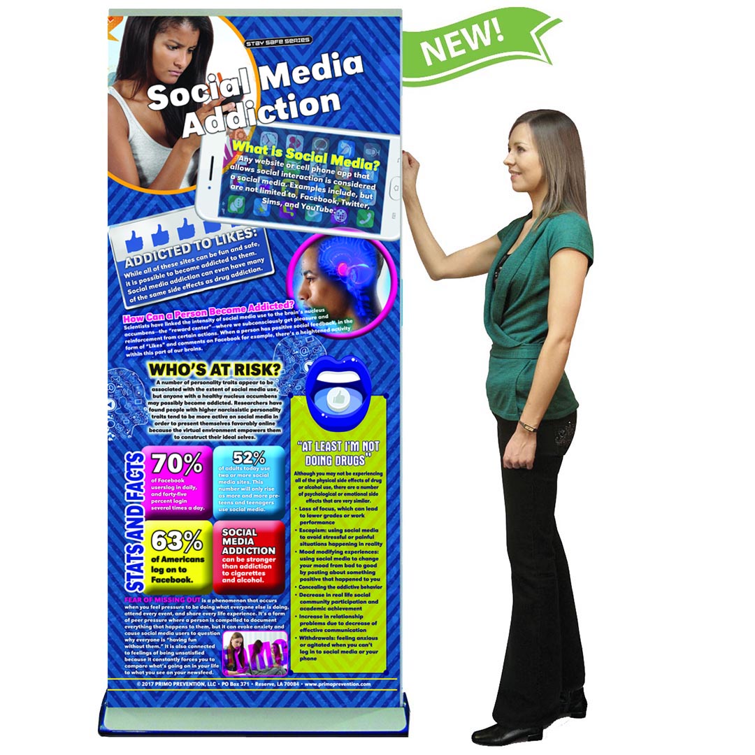 Social Media Addiction Retractable Presentation Banner