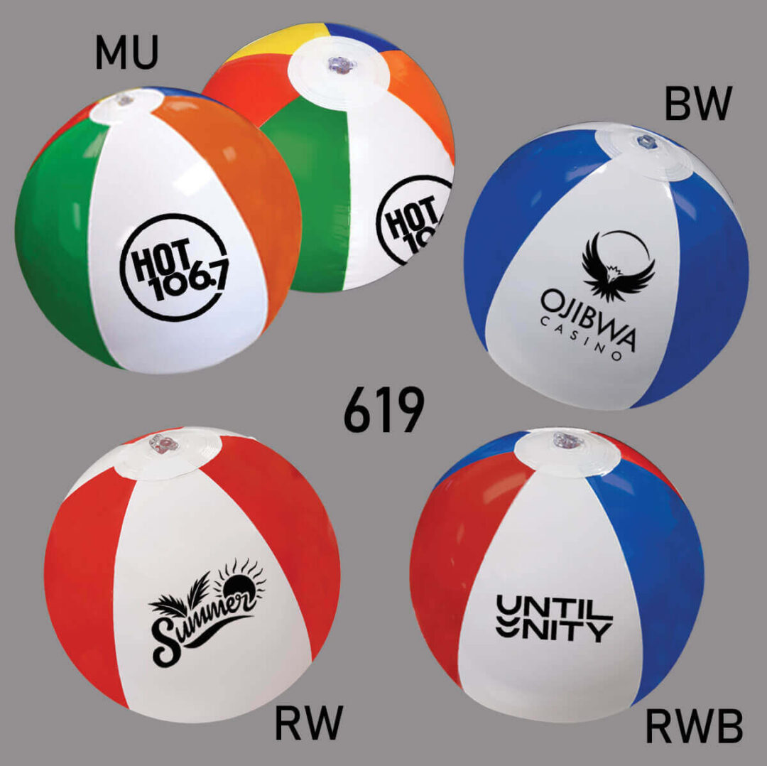 Beachball – Inflatable – 16″ – Customizable