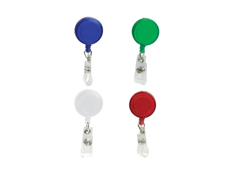 Round Badge Holder with Slide on Clip Round Badge Holder with Slide on Clip