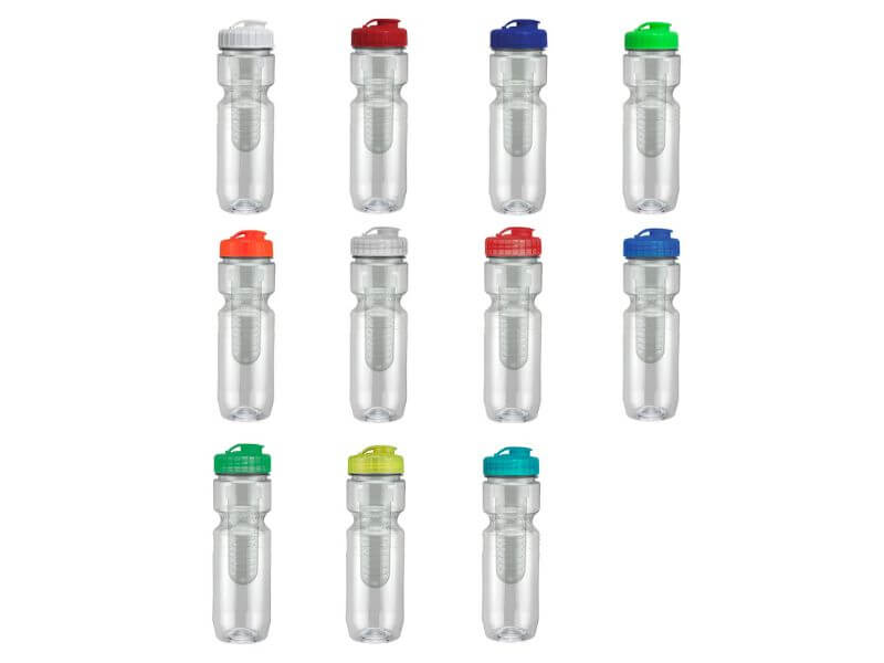 26 oz. Translucent Jogger Bottle with Flip Top Lid & Infuser 26 oz. Translucent Jogger Bottle with Flip Top Lid & Infuser