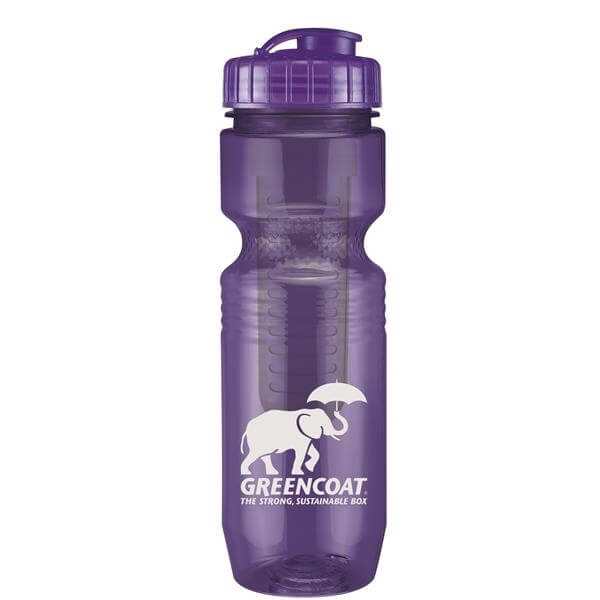 26 oz. Translucent Jogger Bottle with Flip Top Lid & Infuser 26 oz. Translucent Jogger Bottle with Flip Top Lid & Infuser