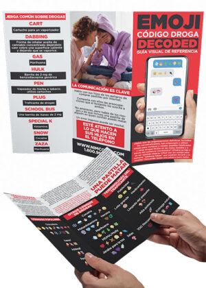 Pamphlets: Emoji Drug Code Decoded  – Set of 100 – Spanish