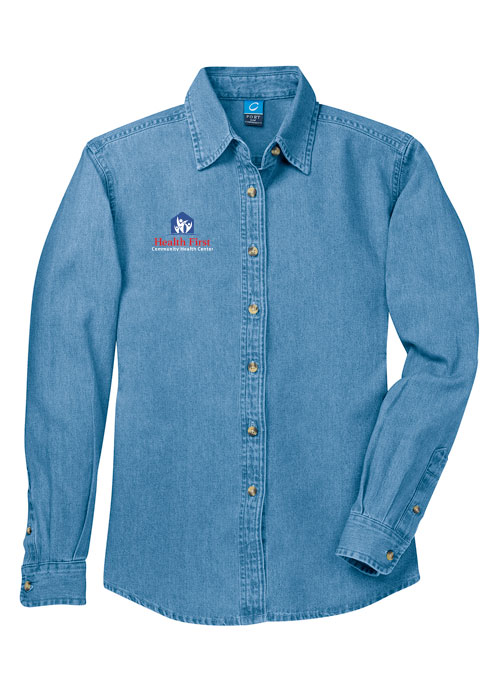 Health First Port & Company® – Ladies Long Sleeve Value Denim Shirt Health First Port & Company® – Ladies Long Sleeve Value Denim Shirt