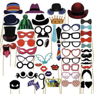 Photo Booth Props (Funny) – 49 Pc.
