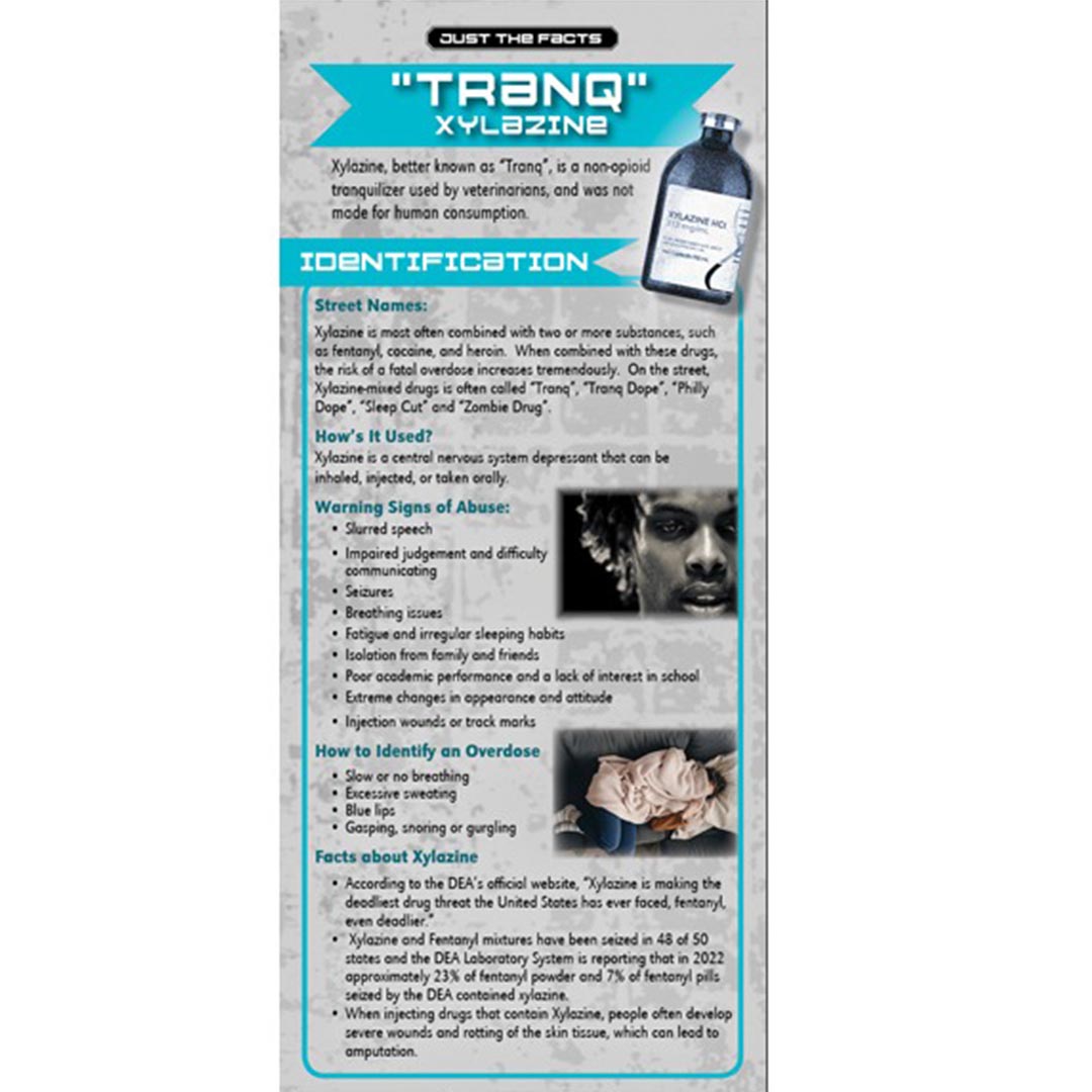 Just The Facts Rack Card: “Tranq” Xylazine – Set of 100