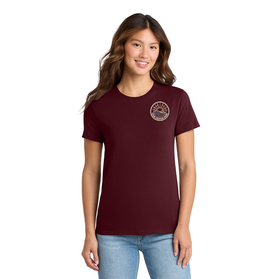Port & Company Ladies Essential T-Shirt – Embroidered – Customizable