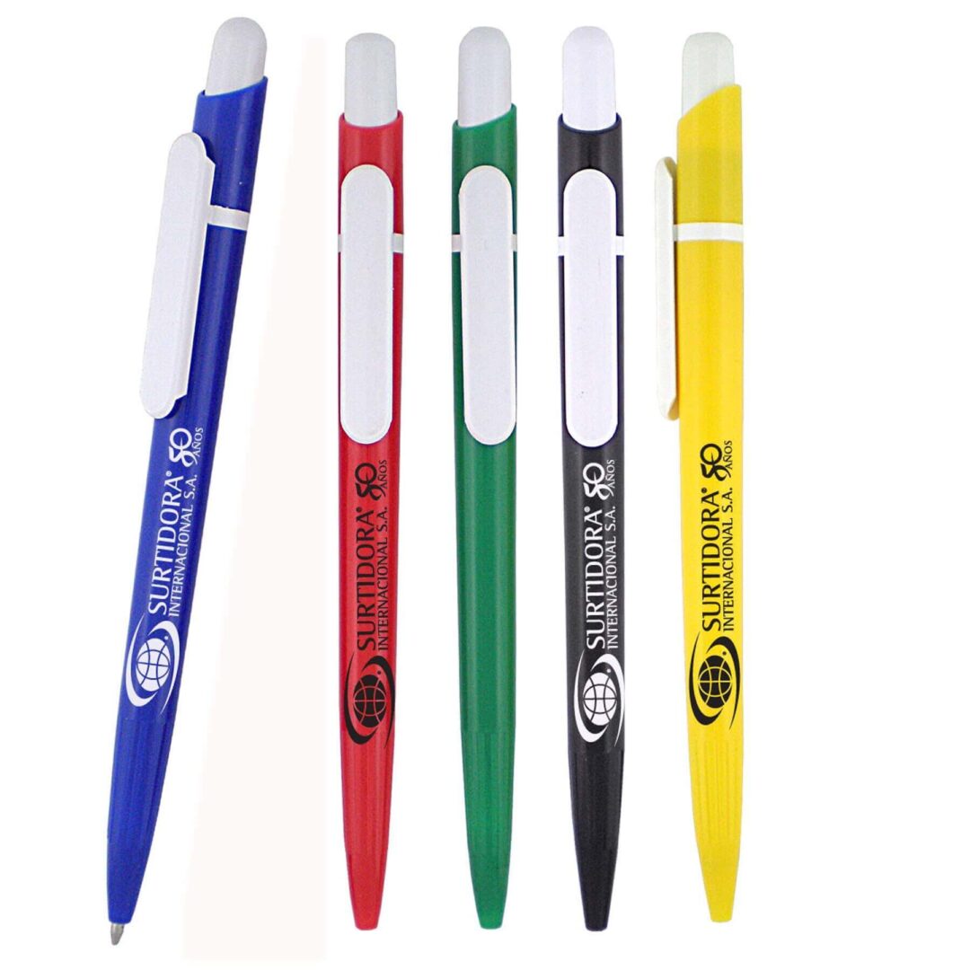 Seattle Pen – Color Barrel – White Clip – Customizable