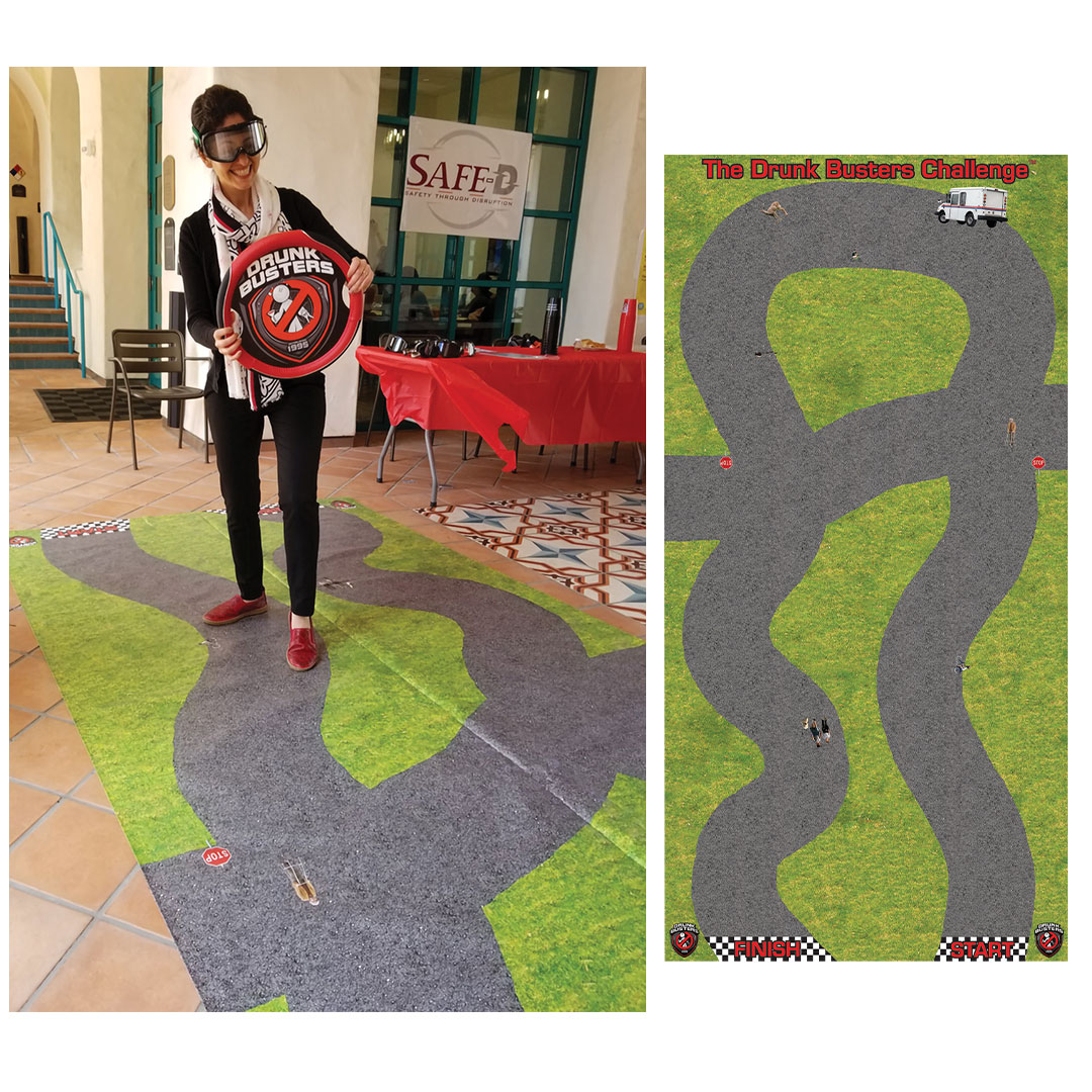 Drunk Busters Challenge Activity Mat with Steering Wheel