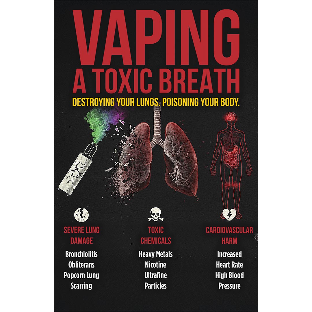 Vaping: A Toxic Breath Poster