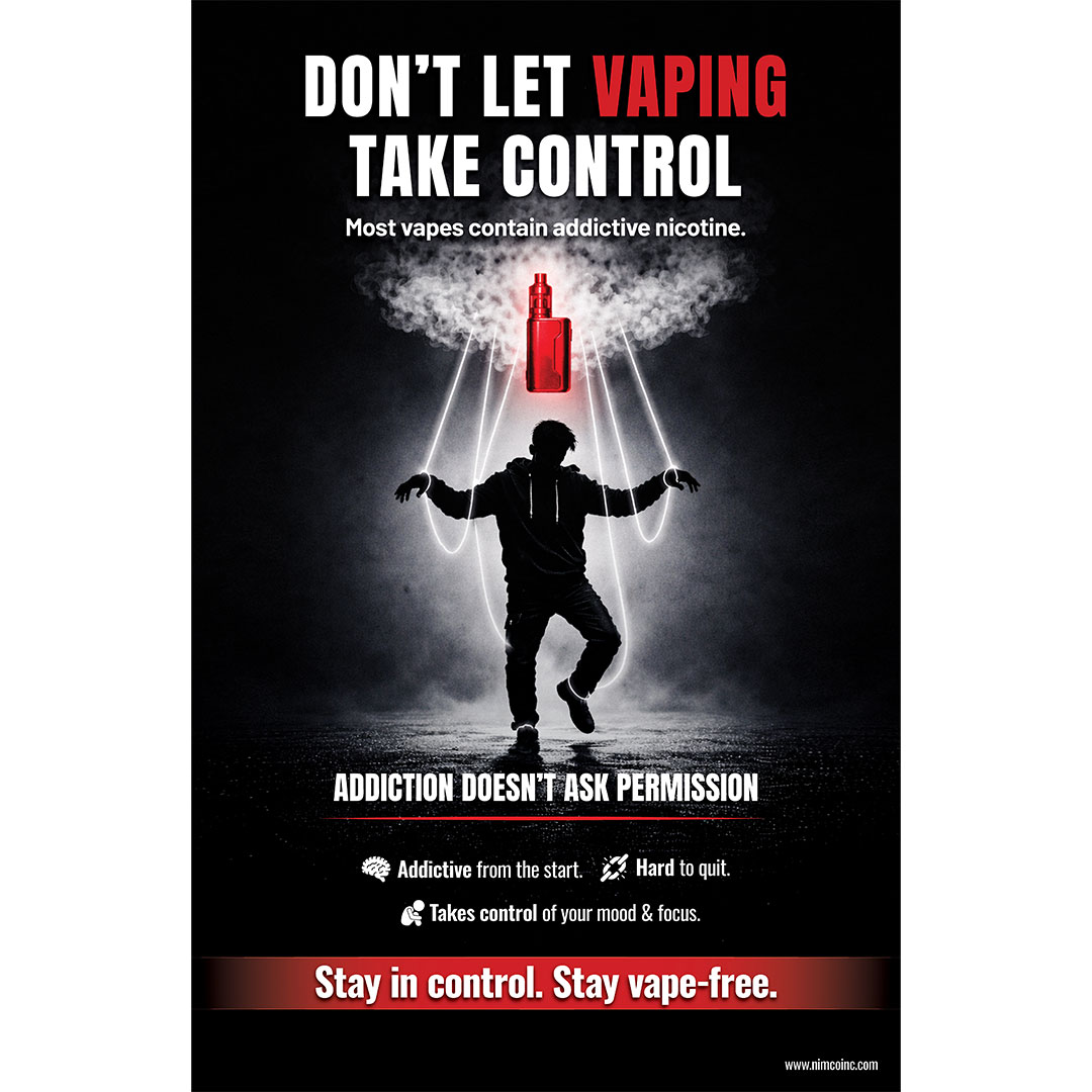 Vaping Prevention Poster: Don’t Let Vaping Take Control